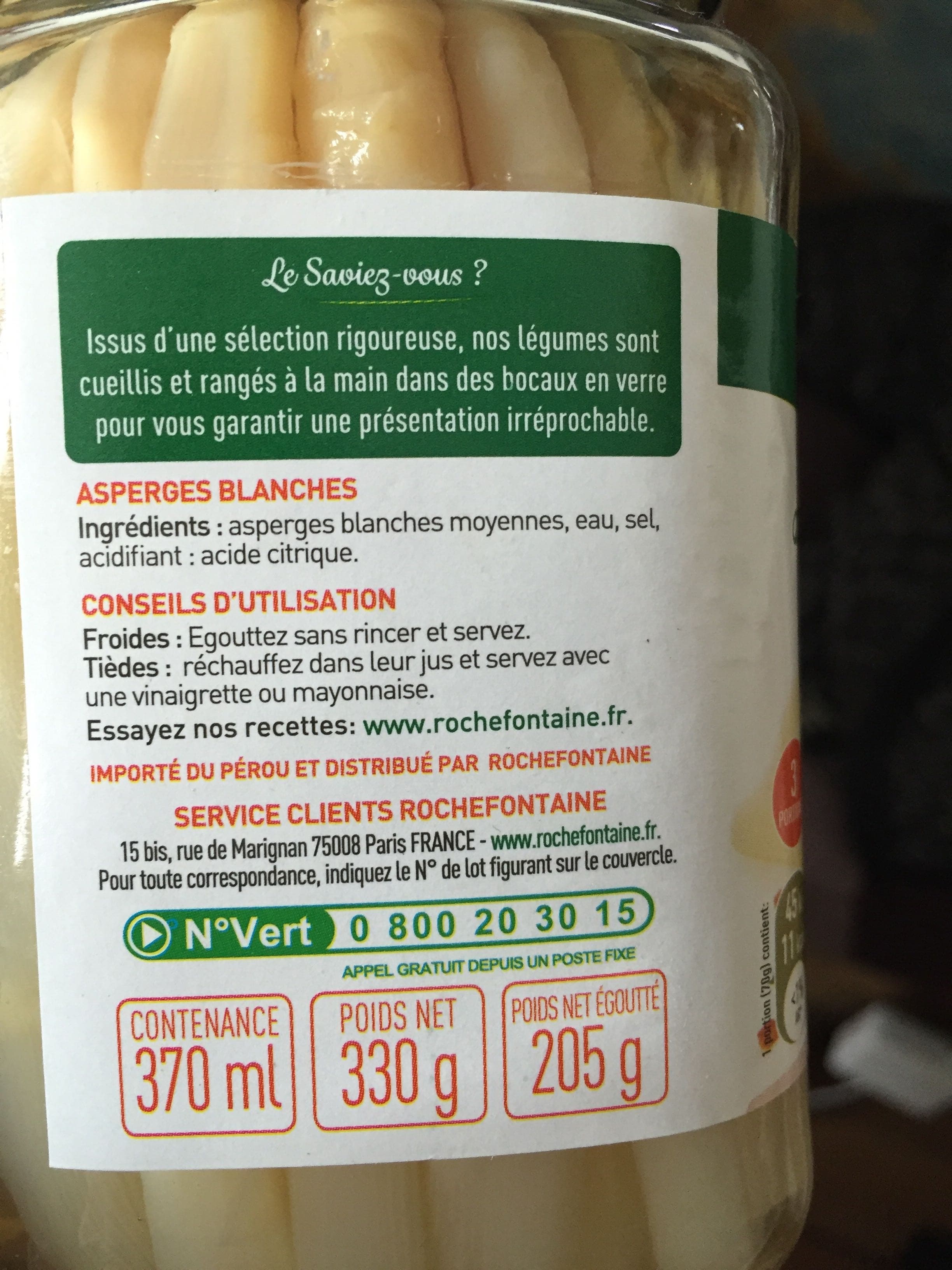 Rochefontaine Asperges Blanches packshot
