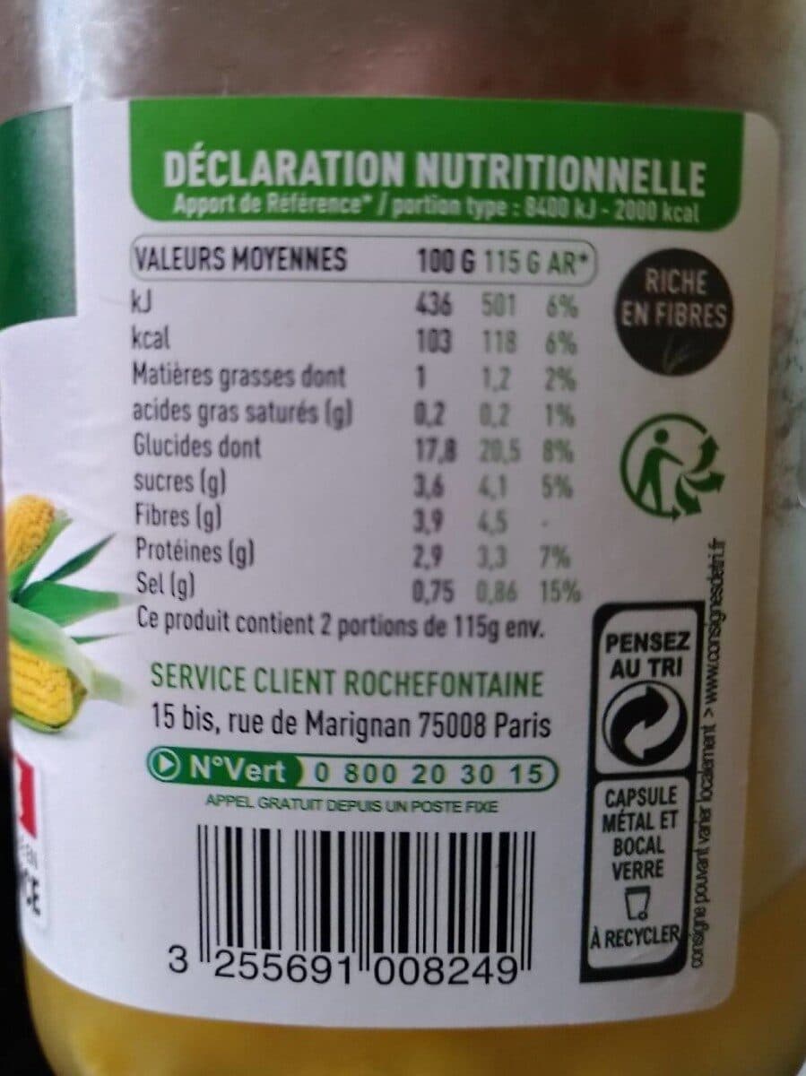 Rochefontaine Mais Doux Bio packshot