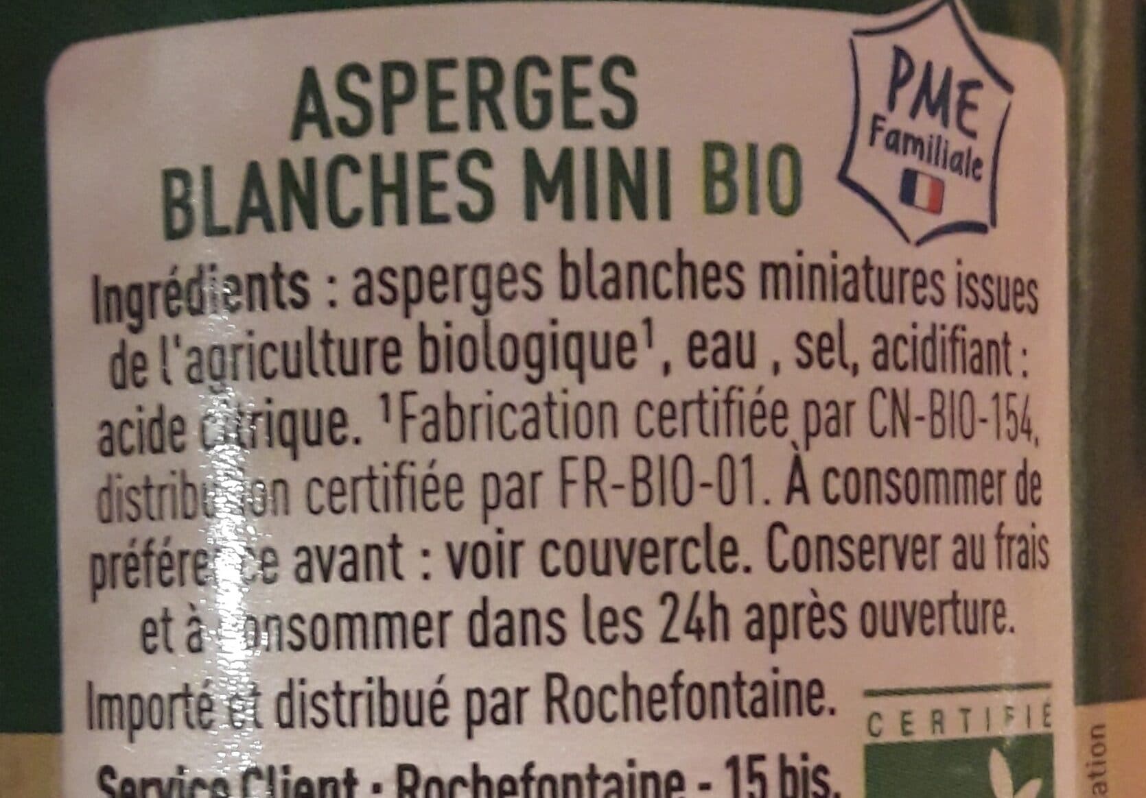 Rochefontaine Asperges blanches miniatures BIO packshot