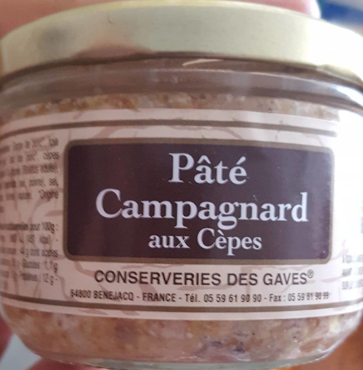 Open Food Facts Pâté campagnard aux cèpes packshot