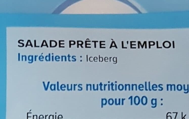 U Salade laitue iceberg packshot