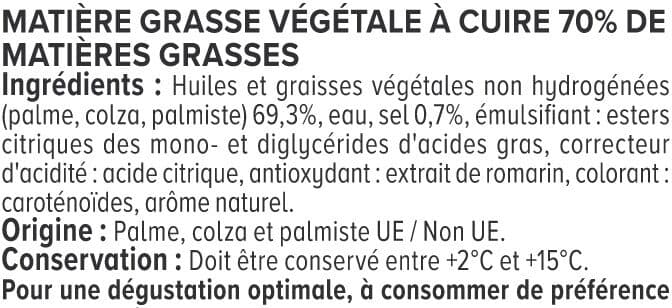 U Matière grasse cuisson et pâtisserie 70%mg, 500g packshot