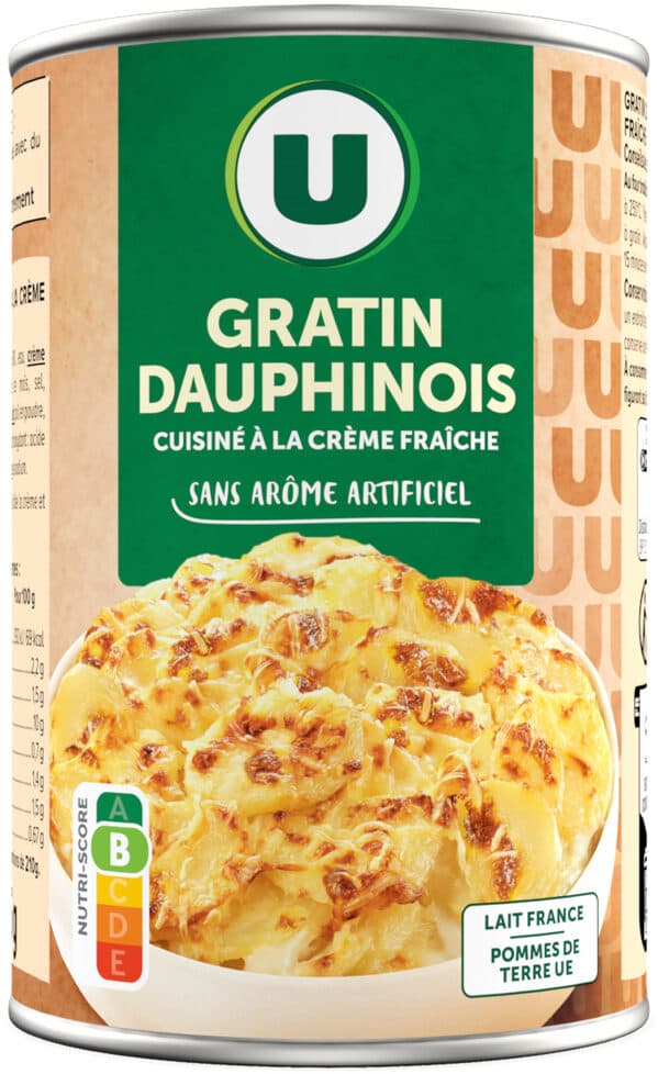 U Gratin dauphinois boîte de 425g packshot