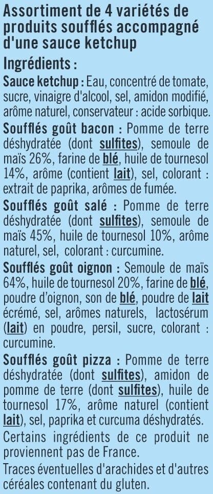 U Biscuits apéritifs Coffret snacks et sauce ketchup sachet de 115g packshot