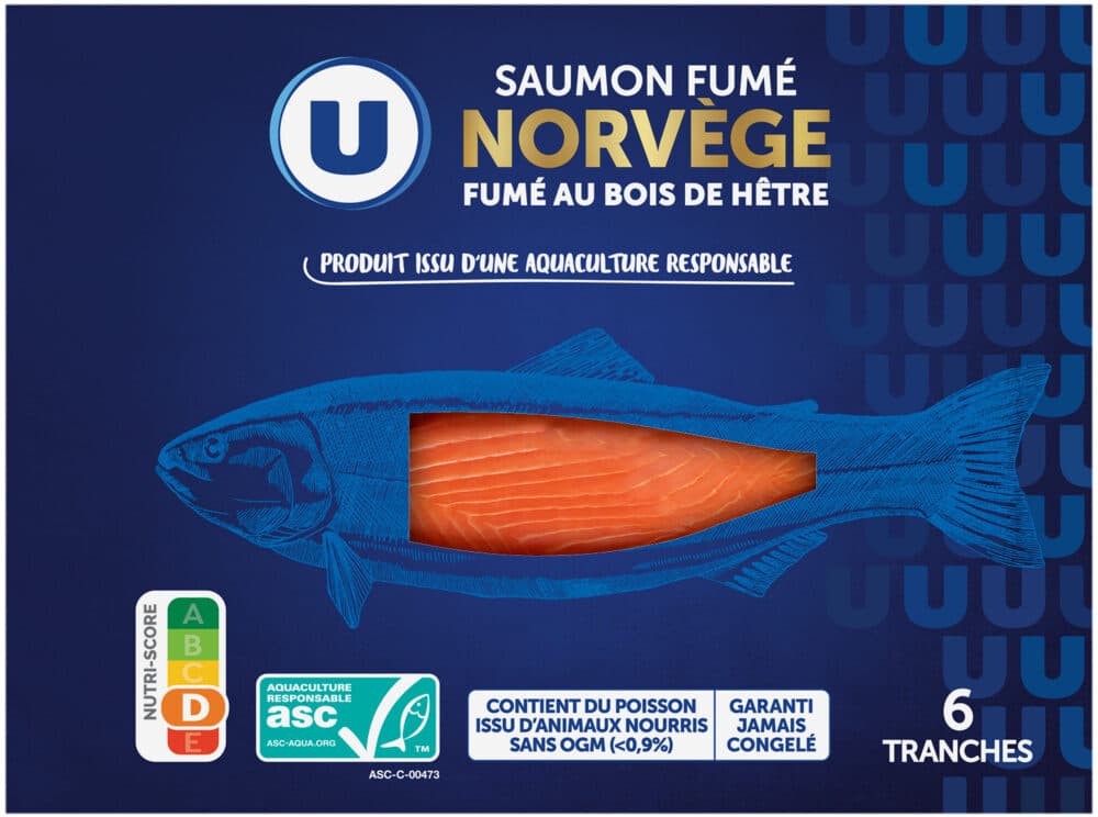 U Saumon fumé Atlantique, Norvège, 6 tranches - 225g packshot