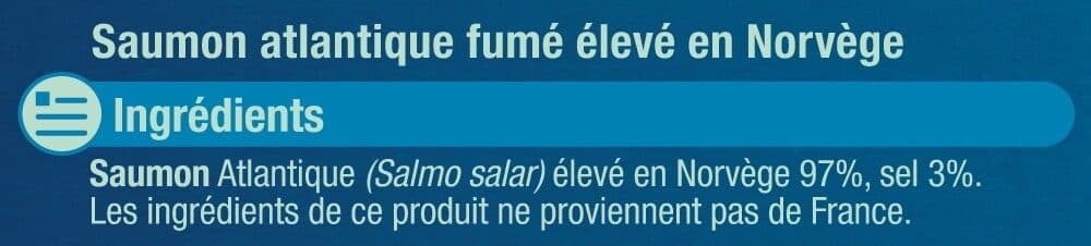 U Saumon Atlantique Norvège fumé packshot