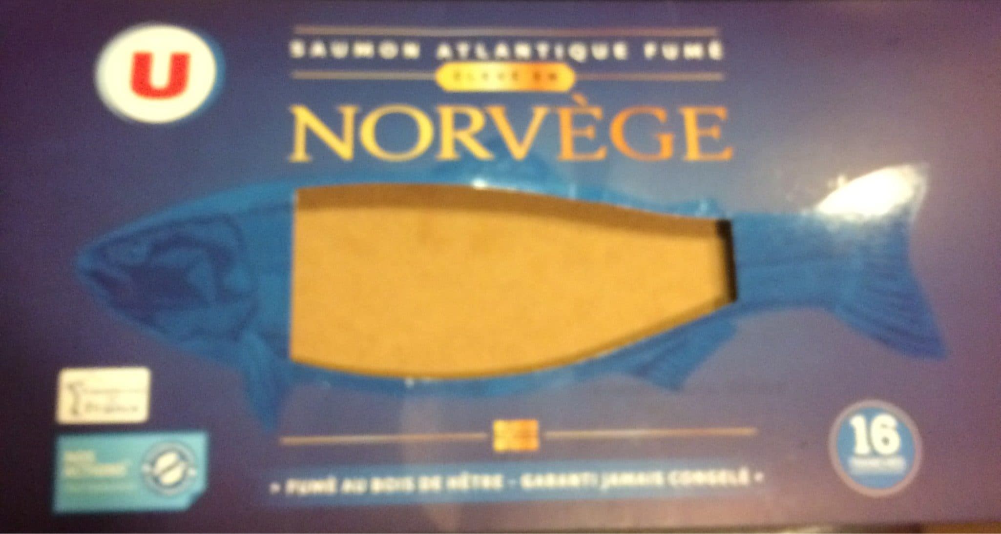 U Saumon fumé Atlantique, Norvège- 16 tranches , 600g packshot