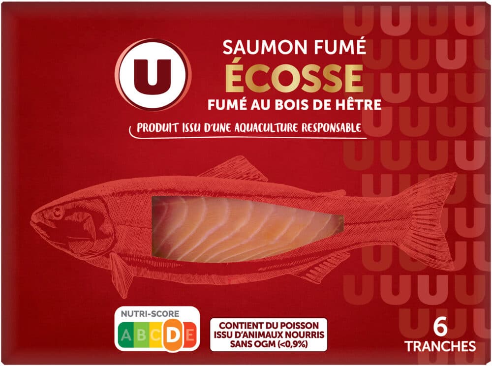 U Saumon fumé Atlantique, Ecosse, 6 tranches - 225g packshot