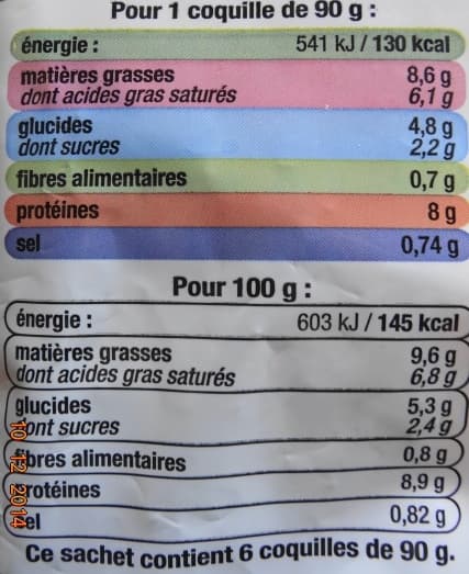 U Coquilles Saint-Jacques* à la Bretonne (4 + 2 Gratuites), Surgelé packshot
