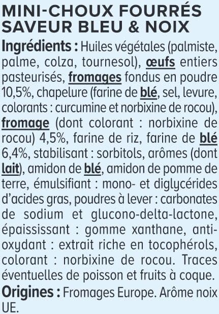 U Mini choux saveur bleu et noix packshot