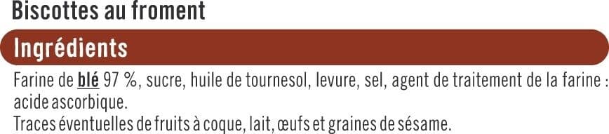 U Biscottes au froment x36, 300g packshot