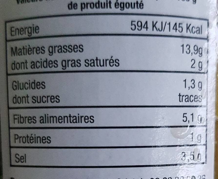 U Olives vertes entières 37cl, 200g packshot