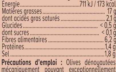 U Olives noires confites dénoyautées bocal de 160g, 37cl packshot