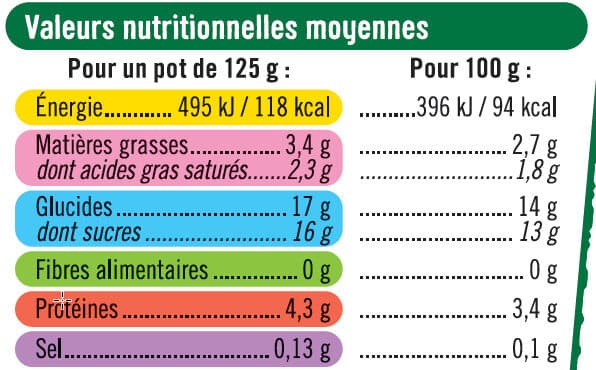 U Yaourt aux morceaux de fruits panachés 12x125g packshot