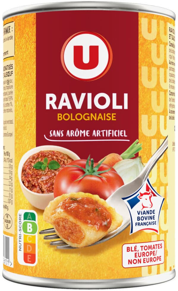 U Ravioli bolognaise boîte de 400g packshot