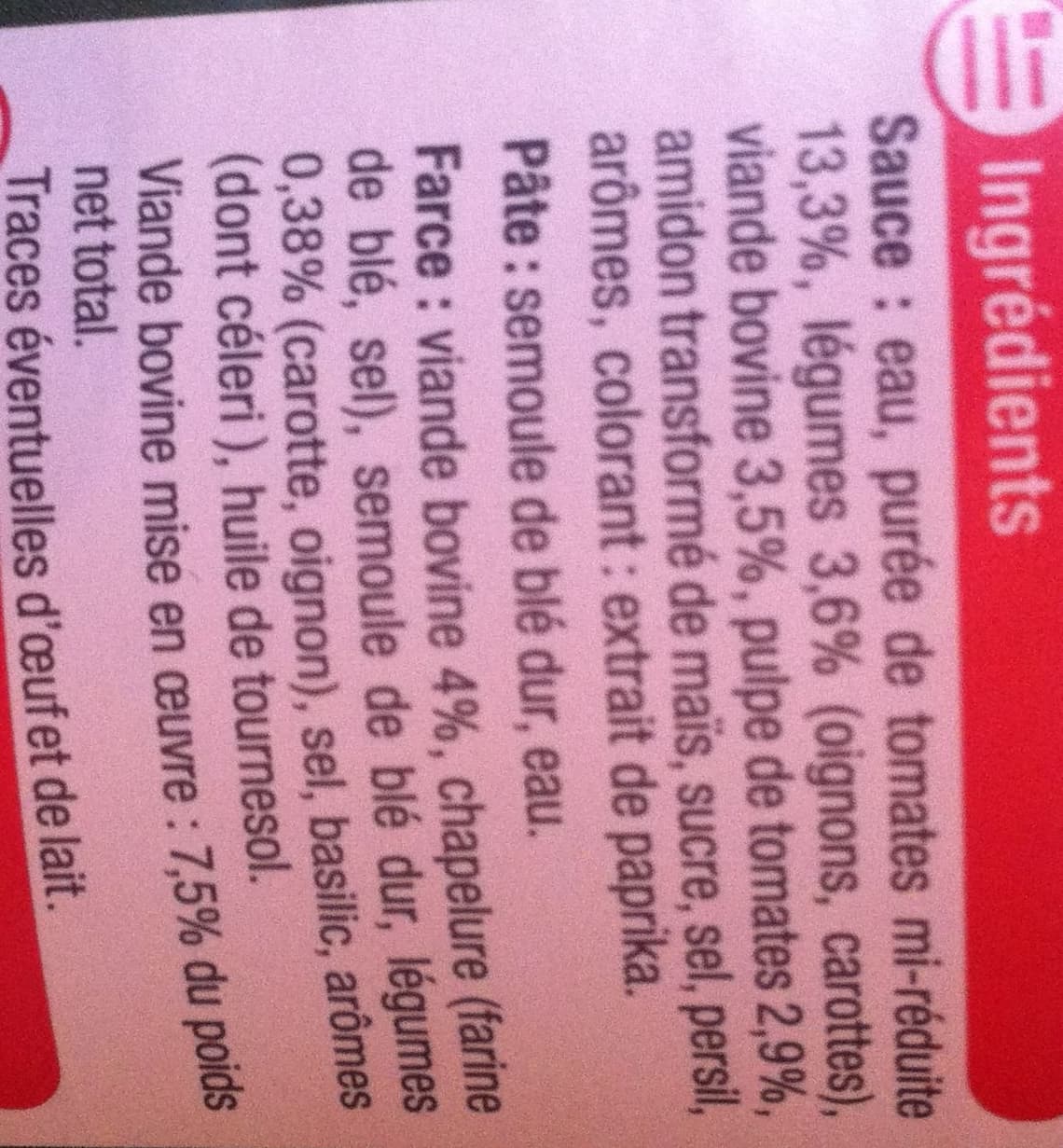 U Ravioli Pur Boeuf packshot