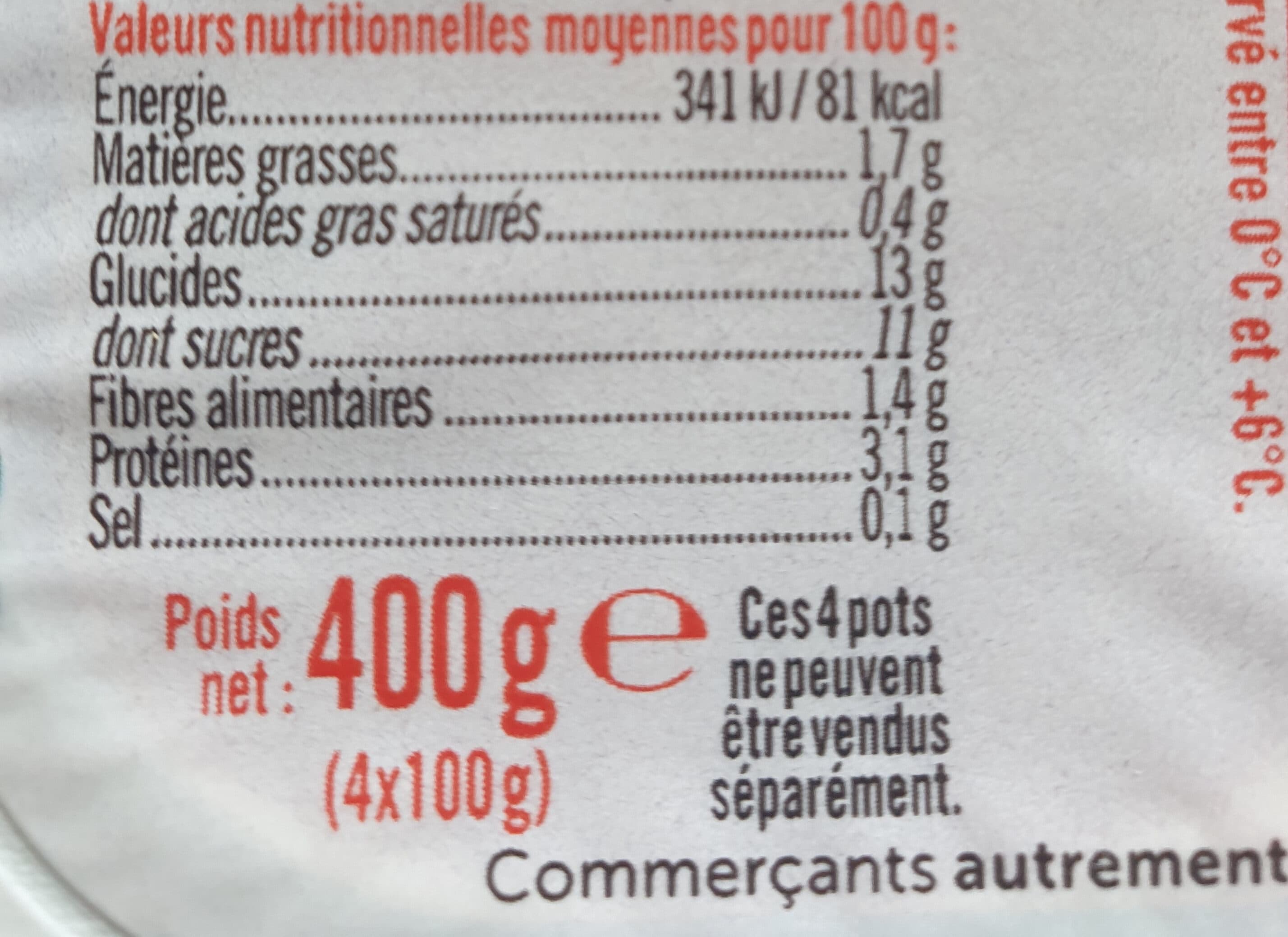U Spécialité au soja fruits rouges - 4x100g packshot