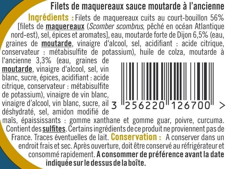 U Filets maquereaux moutarde ancienne packshot