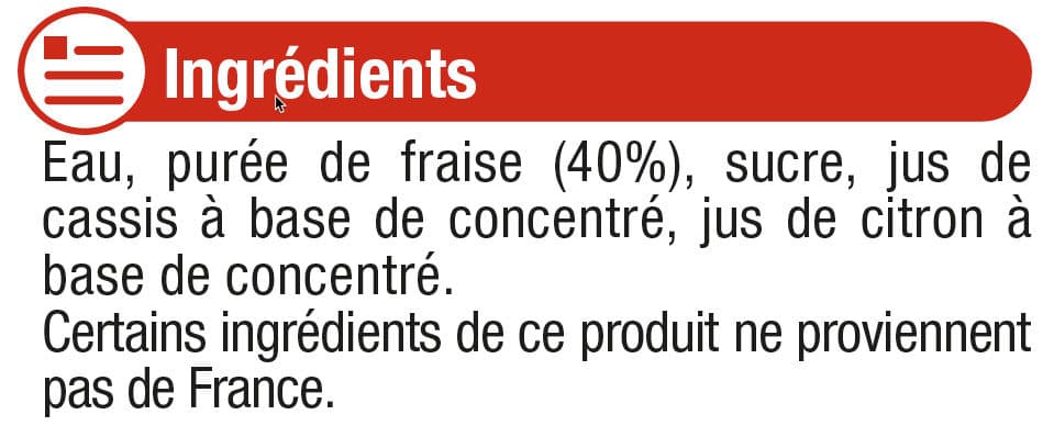 U Fruits gourmands Fraise packshot