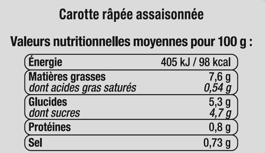 U Carottes râpées packshot