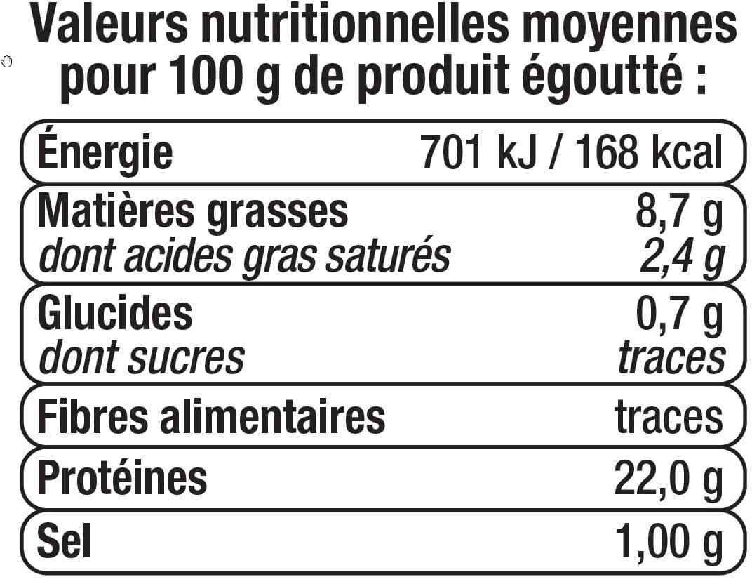 U Saumon au naturel sans peau et sans arête boîte de 1/5, 112g packshot