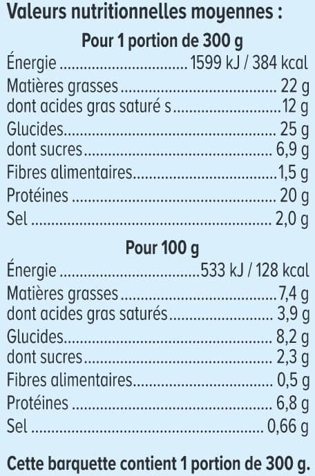 U Plat cuisiné individuel Parmentier de poisson packshot