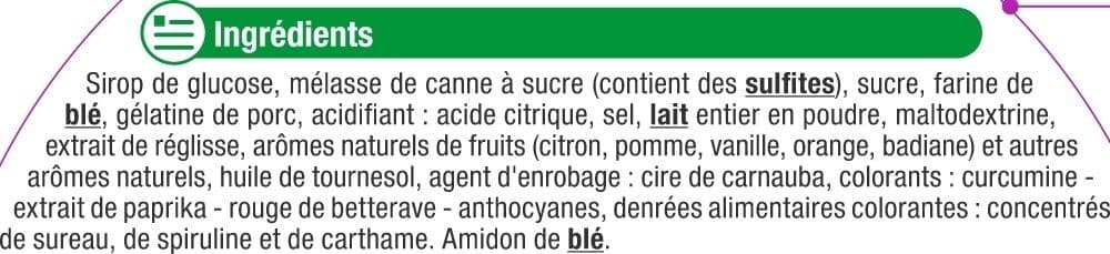 U Assortiment de bonbons gélifiés et réglisse aromatisés boîte de 600g packshot