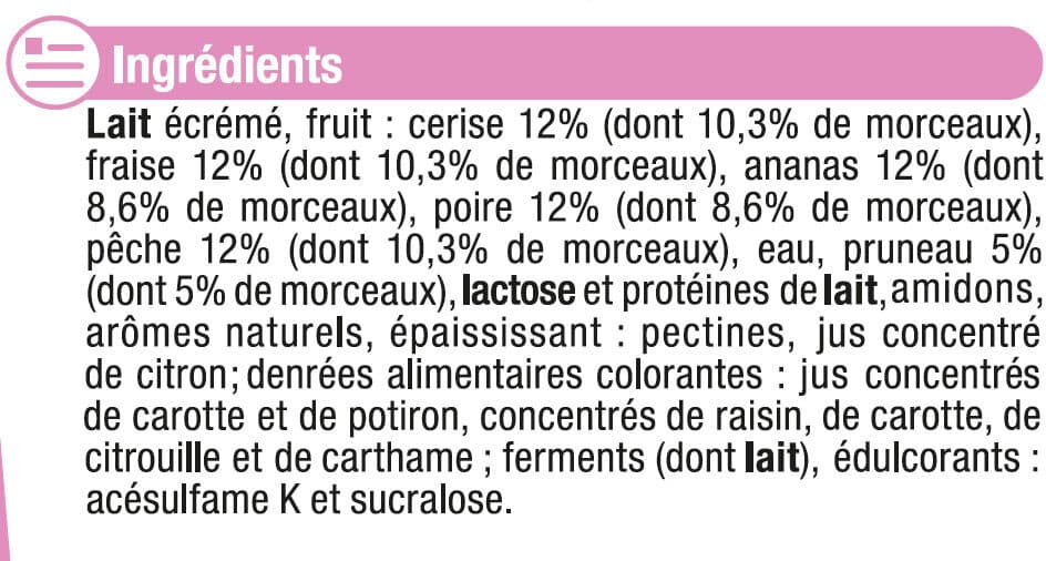 U Yaourt 0% de matière grasse et allégé en sucres aux fruits 16x125g packshot