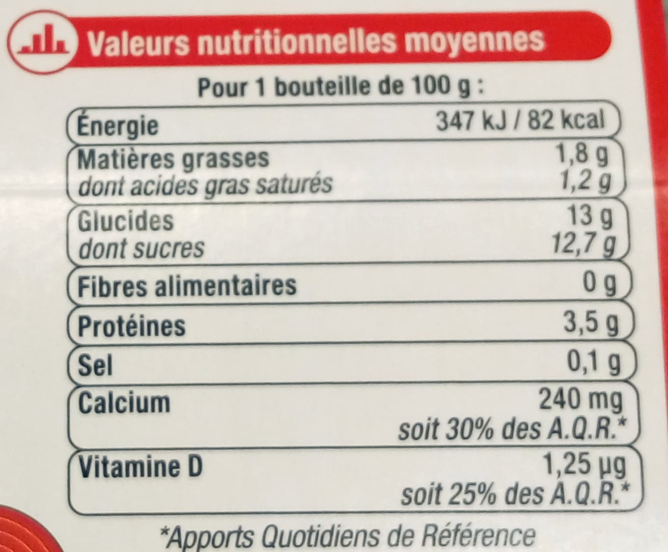 U 4 yaourts à boire fraise packshot