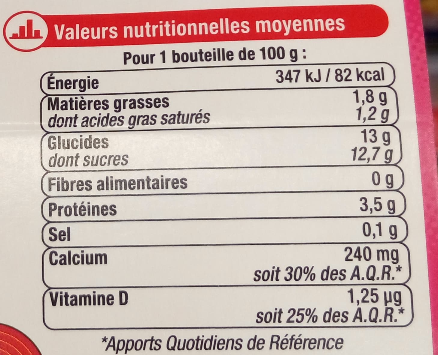 U 4 yaourts à boire, 2 pêche 2 framboises packshot