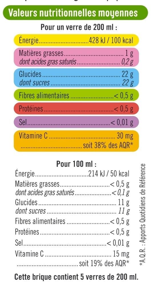 U Pur jus réfrigéré orange, clémentine et raisin blanc 1L packshot