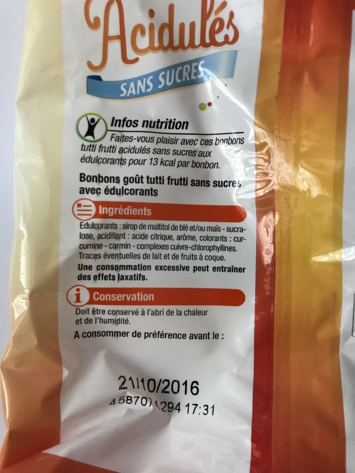 U Bonbons tutti-frutti packshot