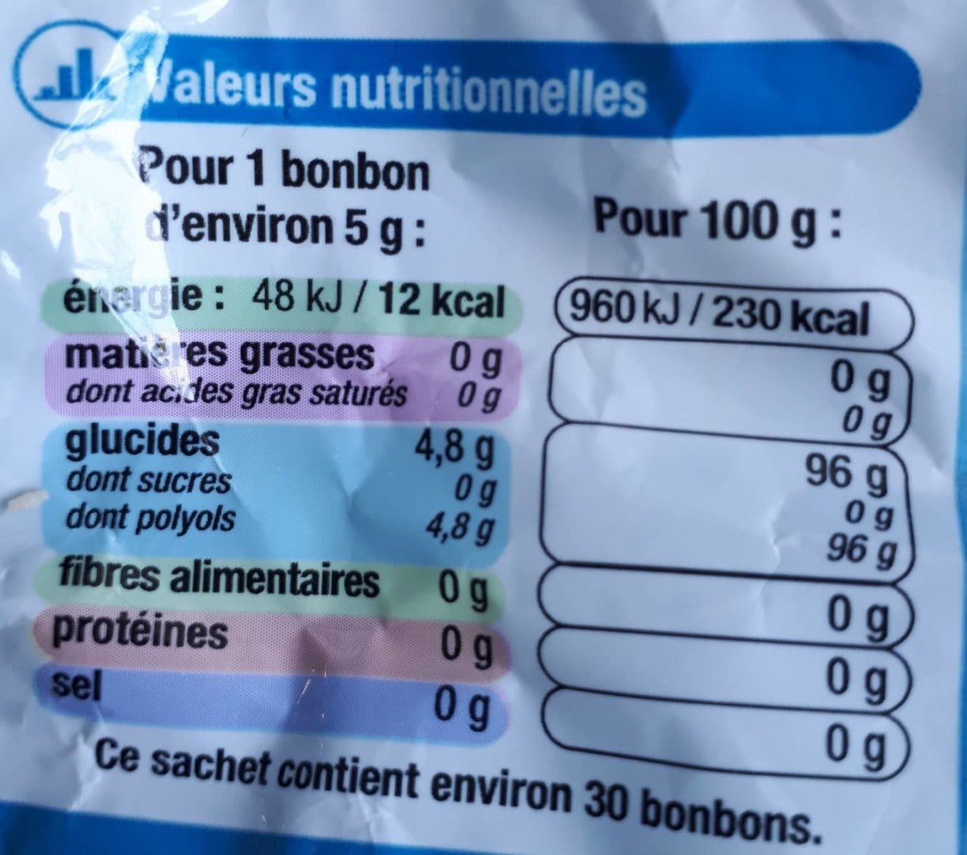 U Bonbons sans sucre a la menthe U packshot