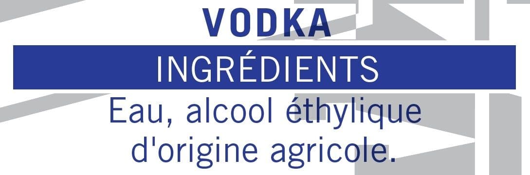 U Vodka 37,5°, bouteille de 70cl packshot
