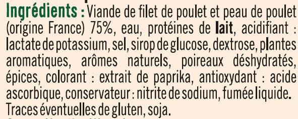 U Knacks de poulet fumés au bois de hêtre packshot