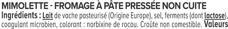 U Mimolette Hollandaise au lait pasteurisé 24% de MG portion de 250g packshot