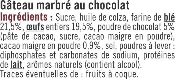 U Gateau marbré au chocolat 500g packshot