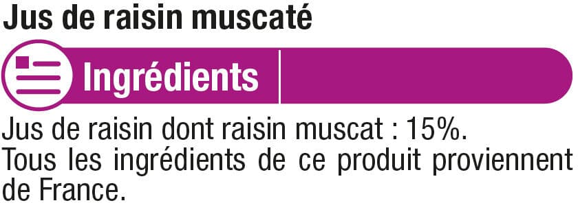 U Pur jus raisin rouge muscaté packshot