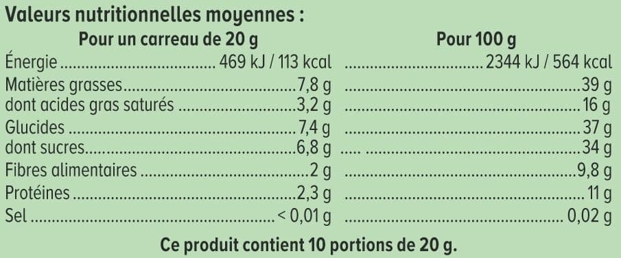 U Chocolat noir aux amandes Tablette de 200g packshot