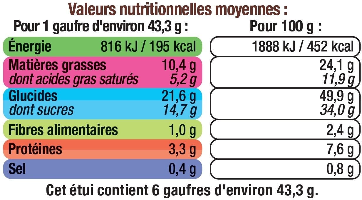 U Gaufres pâtissières au sucre, 260g packshot