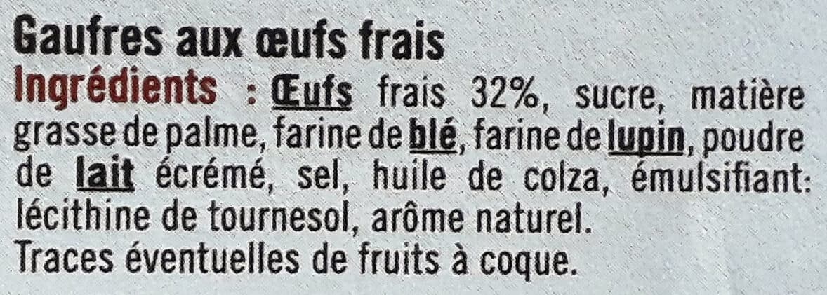U Gaufres pâtissières aux oeufs frais packshot