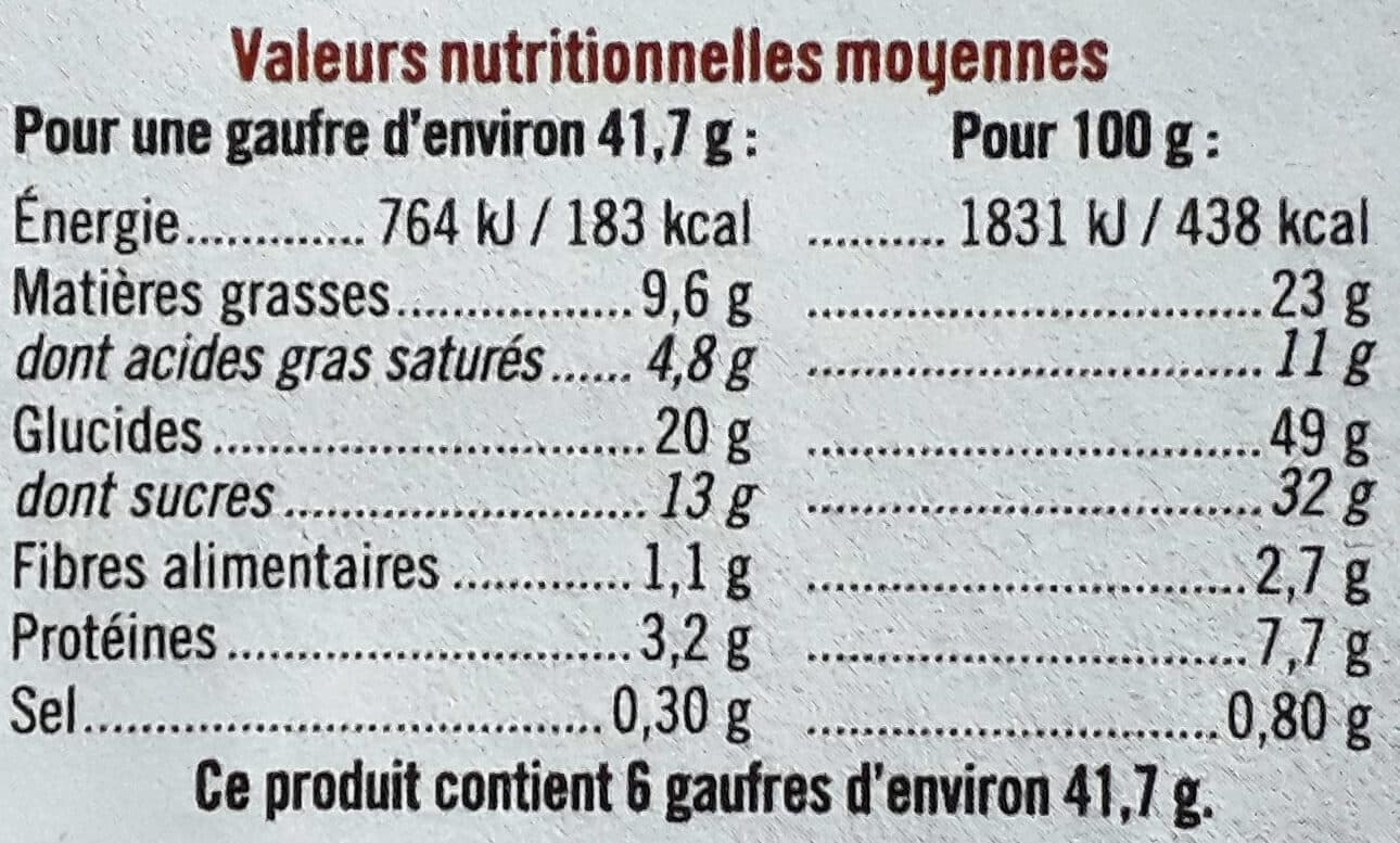 U Gaufres pâtissières aux oeufs frais packshot