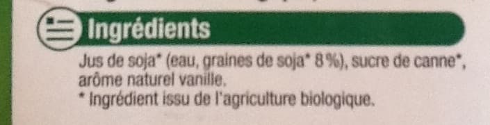 U Boisson au Soja Vanille Bio - 1 litre - U packshot