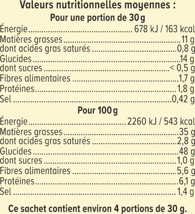 U Chips à l'ancienne saveur moutarde paquet de 135g packshot