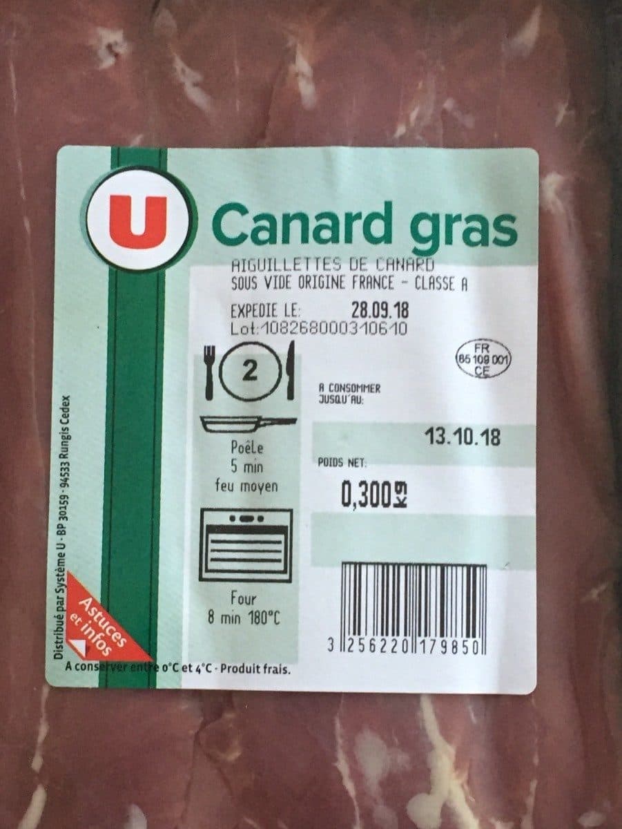 U Aiguillette de canard gras, France, 300g packshot