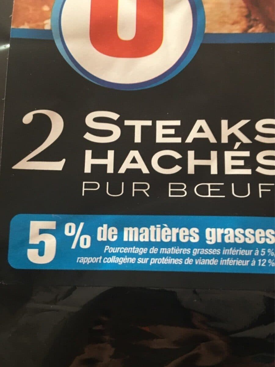 U Steak haché, 5% Matière Grasse, France, 2 pièces - 260g packshot