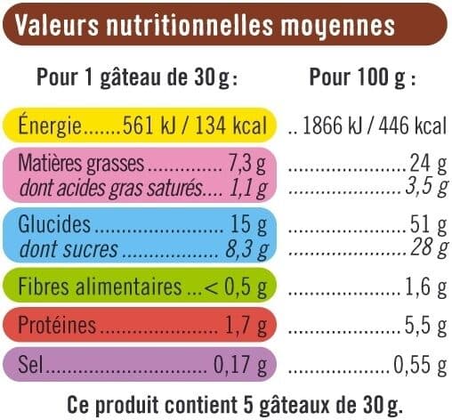 U Mini gâteaux marbré chocolat 5 paquets de 30g, 150g packshot