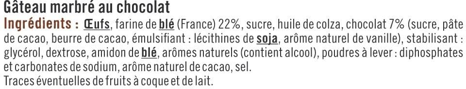 U Mini gâteaux marbré chocolat 5 paquets de 30g, 150g packshot