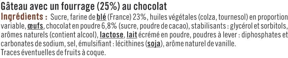 U Mini gateaux fourré chocolat paquet de 150g packshot