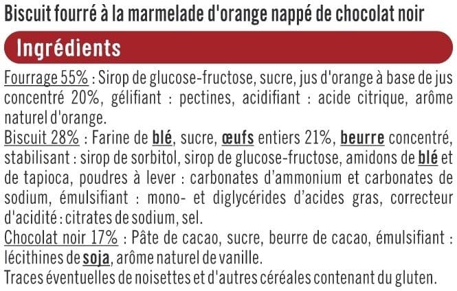 U Biscuits Génoises fourrées à l'orange nappées de chocolat 150g packshot